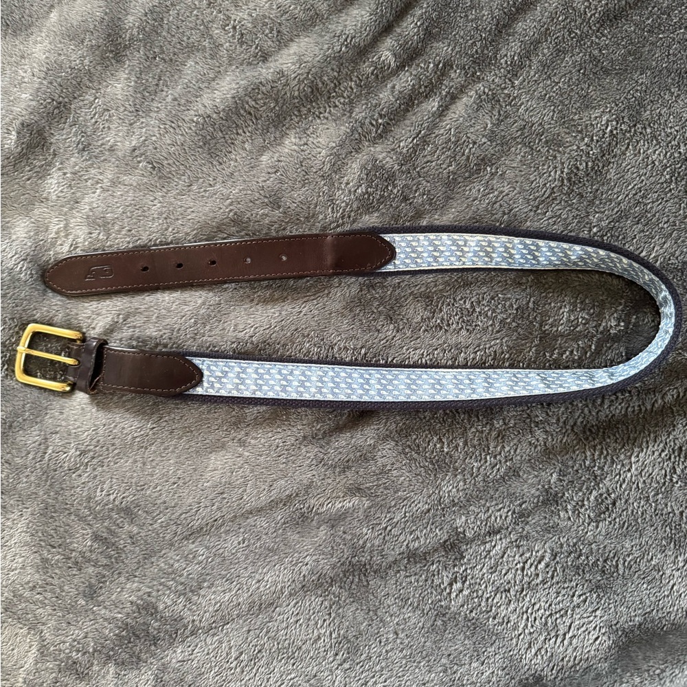 Men's Vineyard Vines Canvas Whale Belt Size 32